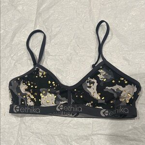 Ethika Women's Camo Bralette with Gold Accents size Medium